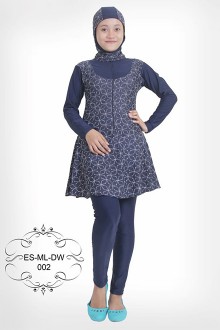 Muslimah Simsuit BD-002 (Black Abstract)-OUT OF STOCK-